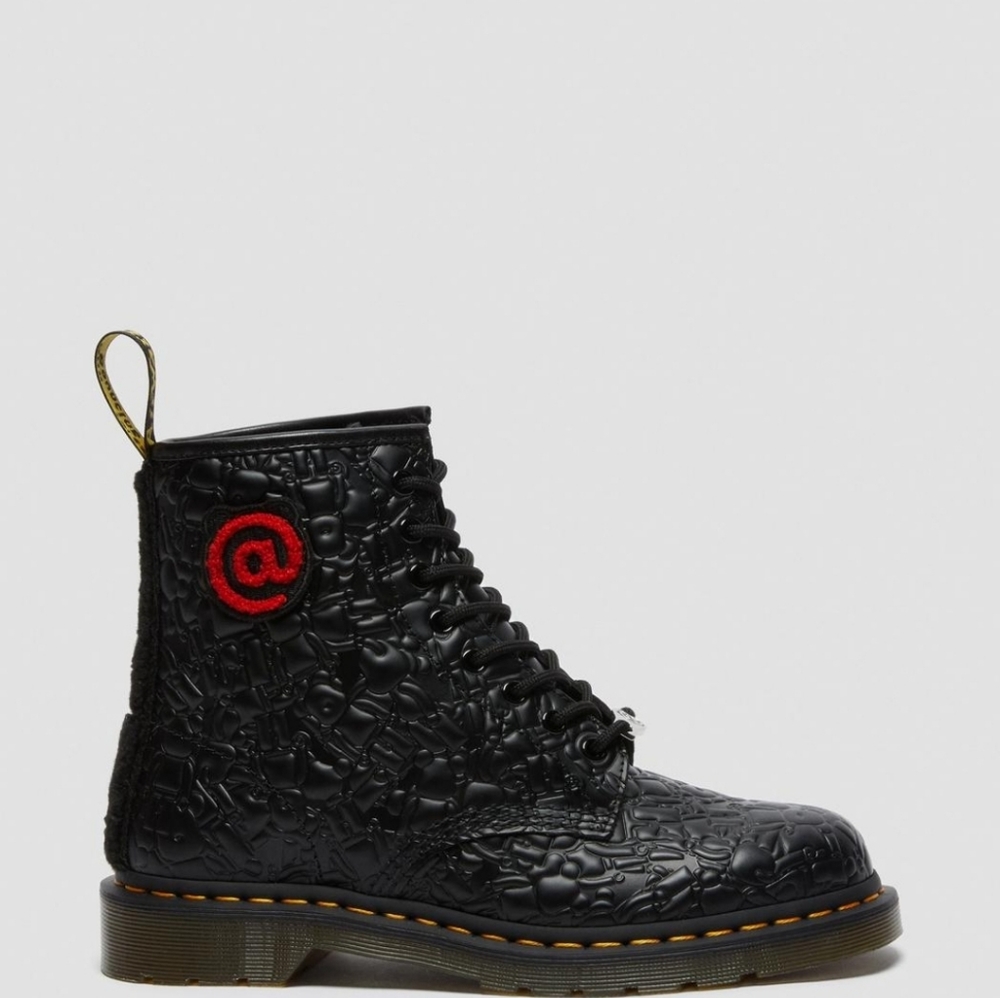 DR. MARTENS x MEDICOM 1460 BRBK LEATHER BOOTS